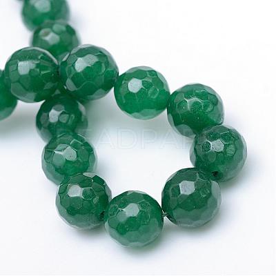 Natural White Jade Bead Strands G-R346-10mm-05-1
