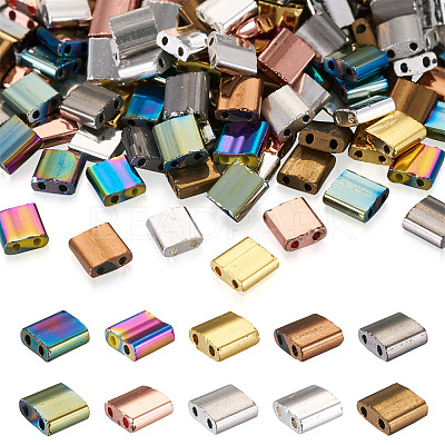 200Pcs 10 Colors Electroplate Glass Seed Beads SEED-CD0001-03A-1