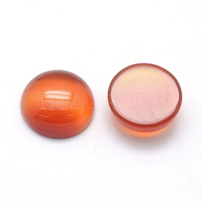 Natural Carnelian Cabochons G-P393-R41-12mm-1