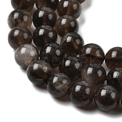 Natural Smoky Quartz Beads Strands G-B167-A09-10mm-1