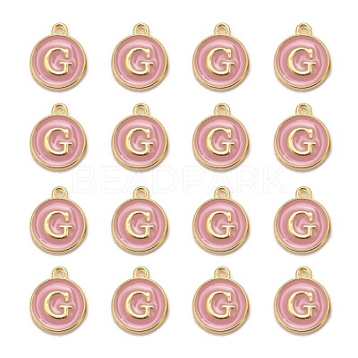 Golden Plated Alloy Enamel Charms X-ENAM-S118-07G-1