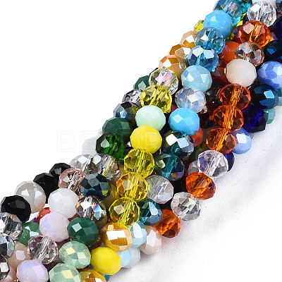 Electroplate Glass Beads Strands X-EGLA-N002-12J-1