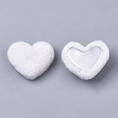 Velvet Cloth Fabric Covered Cabochons WOVE-S084-14L-1