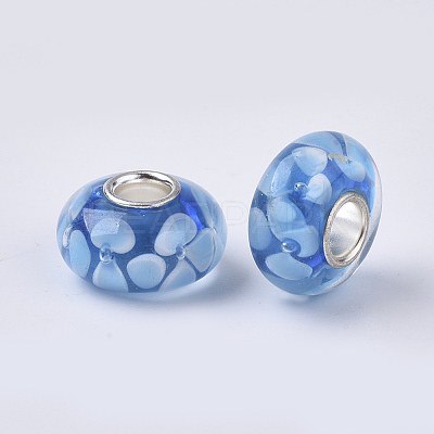 Handmade Lampwork European Beads LAMP-S193-004I-1