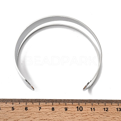 304 Stainless Steel Cuff Bangles BJEW-F521-01P-1
