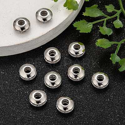 Brass Micro Pave Cubic Zirconia Beads ZIRC-F001-121P-1