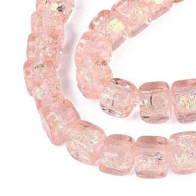 Handmade Foil Glass Beads Strands FOIL-Q002-04J-1