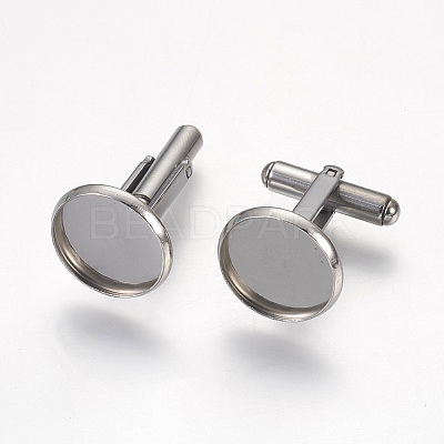 Non-Tarnish 304 Stainless Steel Cuffinks LS-X-STAS-G187-23P-14mm-1