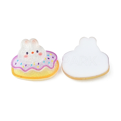 Translucent Cute Bunny Cabochons CRES-O006-10-1