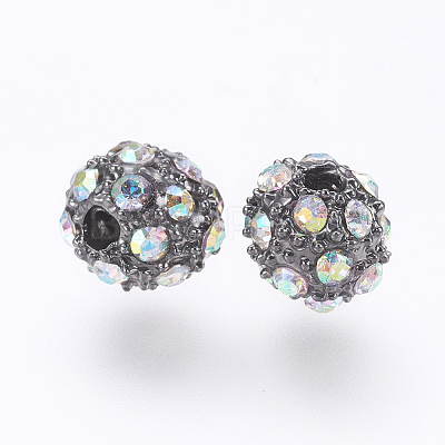 Alloy Grade A Rhinestone Beads RB-E510-01B-1