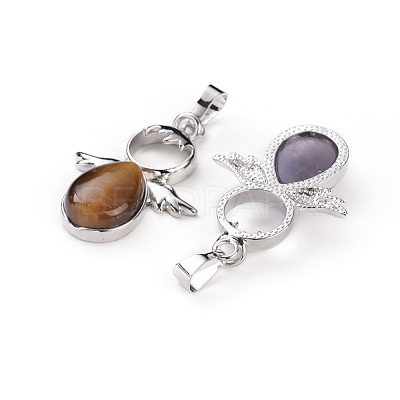 Natural & Synthetic Mixed Gemstone Pendants G-X0005-09P-1