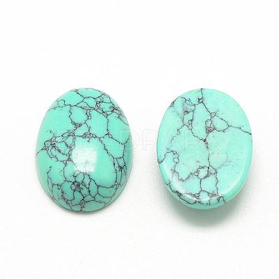 Synthetic Turquoise Cabochons G-R415-14x10-44-1