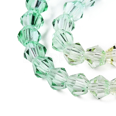 Gradient Color Baking Paint Glass Bead Strands DGLA-A039-T4mm-A013-1