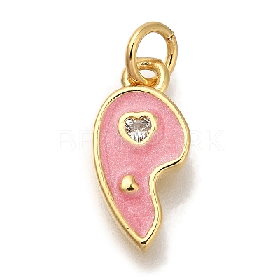 Rack Plating Brass Micro Pave Cubic Zirconia Pendants KK-I720-71G-02A-1
