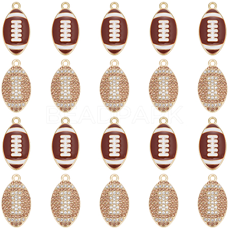 20Pcs 2 Styles Alloy Rhinestone Pendants FIND-SC0022-78-1