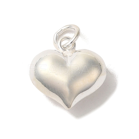 925 Sterling Silver Heart Charms with Jump Rings FIND-U013-05S-02-1