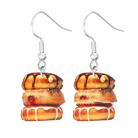 Acrylic Food Model Dangle Earrings PW-WG51A76-09-1