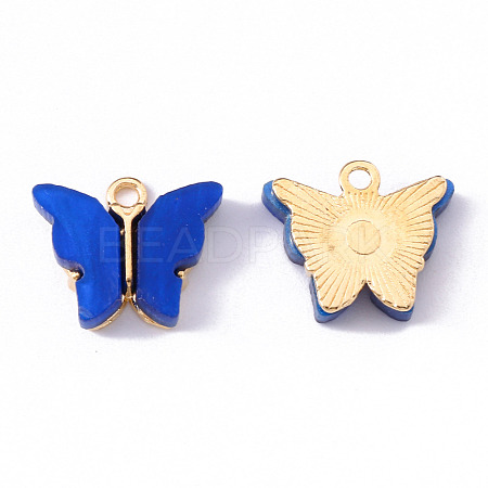 Alloy Acrylic Pendants ENAM-R136-01F-1