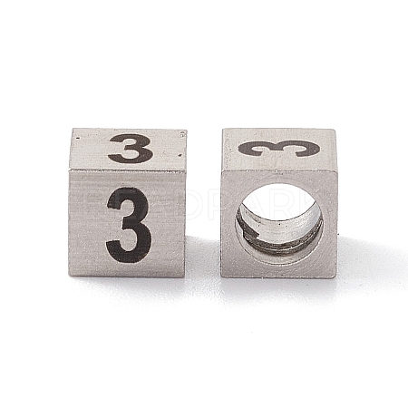 Tarnish Resistant 303 Stainless Steel European Beads STAS-G286-P03-1
