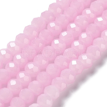 Baking Paint Imitation Jade Glass Bead Strands DGLA-A034-J10mm-A26-1