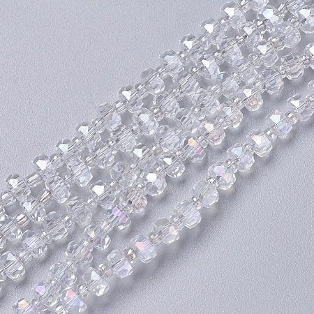 Electroplate Glass Beads Strands EGLA-J147-B-AB01-1