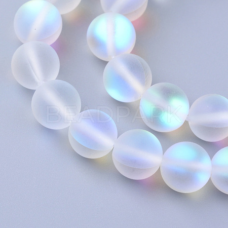 Synthetic Moonstone Beads Strands X-G-R375-8mm-A13-1