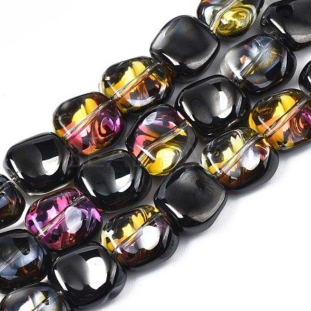 Electroplate Glass Beads Strand X-EGLA-S188-21-C01-1