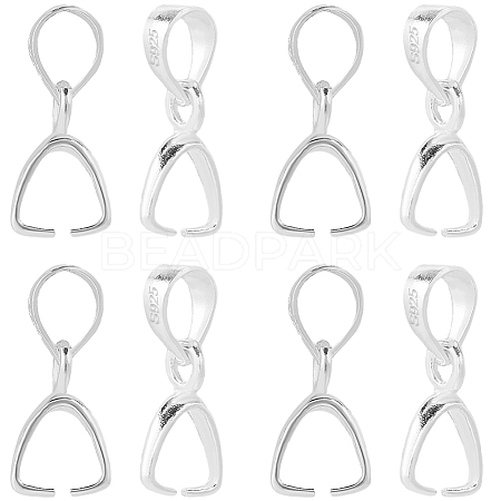 SUNNYCLUE 6Pcs 925 Sterling Silver Pendants Bails STER-SC0001-31-1