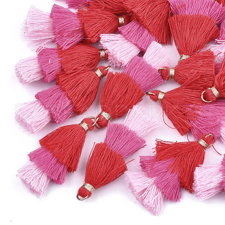 Polycotton(Polyester Cotton) Tassel Pendant Decorations FIND-T018-12-1