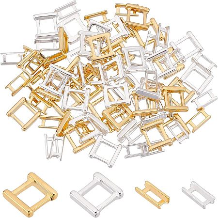 80Pcs 4 Styles Eco-Friendly Brass Watch Band Clasps KK-FH0004-02-1