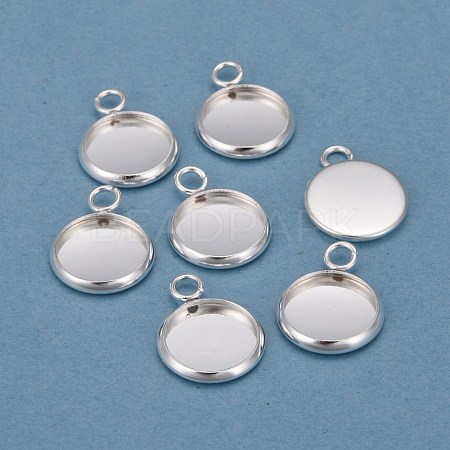 304 Stainless Steel Pendant Cabochon Settings STAS-F191-14S-B-1