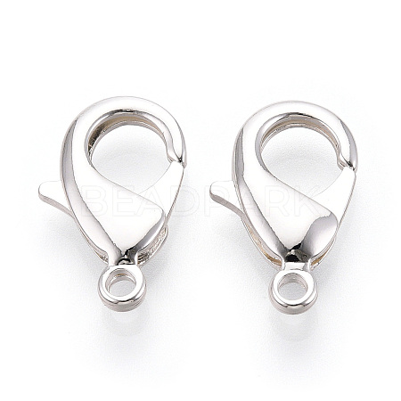 Brass Lobster Claw Clasps KK-YW0004-01E-S-1