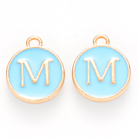 Golden Plated Alloy Enamel Charms ENAM-S118-04M-1