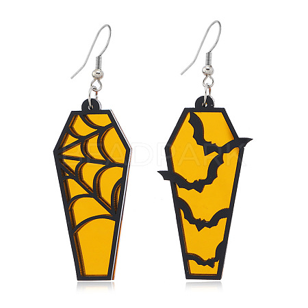 Halloween Coffin Acrylic Dangle Earrings FS-WG35652-06-1