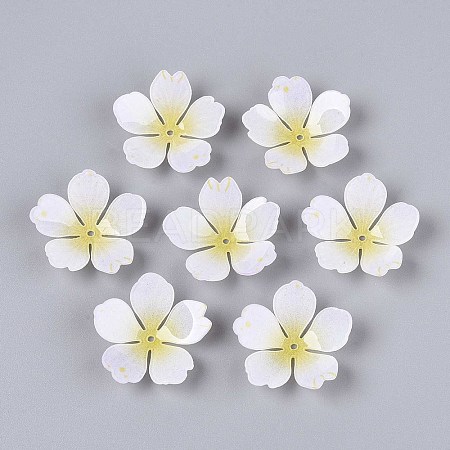 Flower Acrylic Bead Caps SACR-T017-51A-1