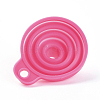 Portable Foldable Silicone Funnel Hopper AJEW-WH0104-40C-2