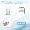 80Pcs 304 Stainless Steel Spacer Beads STAS-BBC0008-27D-P-2