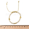 ABS Imitation Pearl Beads Braided Bead Bracelets for Women BJEW-D317-09B-G-5
