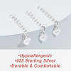 10Pcs 925 Sterling Silver Curb Chains Extender STER-BBC0006-12-6