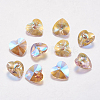 Faceted Glass Rhinestone Charms RGLA-F054-6x6-223PS-1