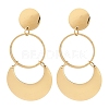 304 Stainless Steel Dangle Stud Earrings EJEW-P315-02A-G-2