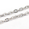 Non-Tarnish 3.28 Feet 201 Stainless Steel Cable Chains X-CHS-L001-57-1mm-1