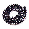 Electroplate Glass Beads Strands X-EGLA-A044-T6mm-B15-3