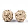 Handmade Woven Beads WOVE-T006-148B-2