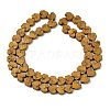 Electroplated Natural Lava Rock Beads Strands G-K388-04B-02-1