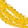 Transparent Electroplate Glass Beads Strands EGLA-A039-T6mm-B22-3