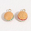 Hamburger Alloy Enamel Charms LS-ENAM-P264-01B-G-1