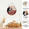 Wood Hanging Wall Decorations HJEW-WH0027-015-3