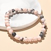 Natural Zebra Jasper Bead Stretch Bracelets BJEW-K212-A-035-1