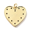 Brass Micro Pave Cubic Zirconia Pendants KK-E015-34G-3